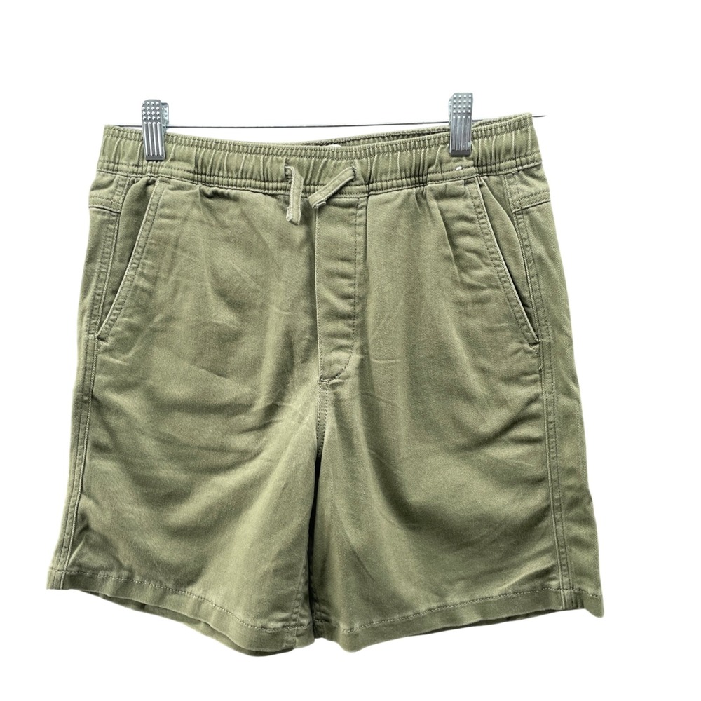 NWT Abercrombie Kids Pull On Chino Shorts Boys 15/16‎ Army Green Stretch